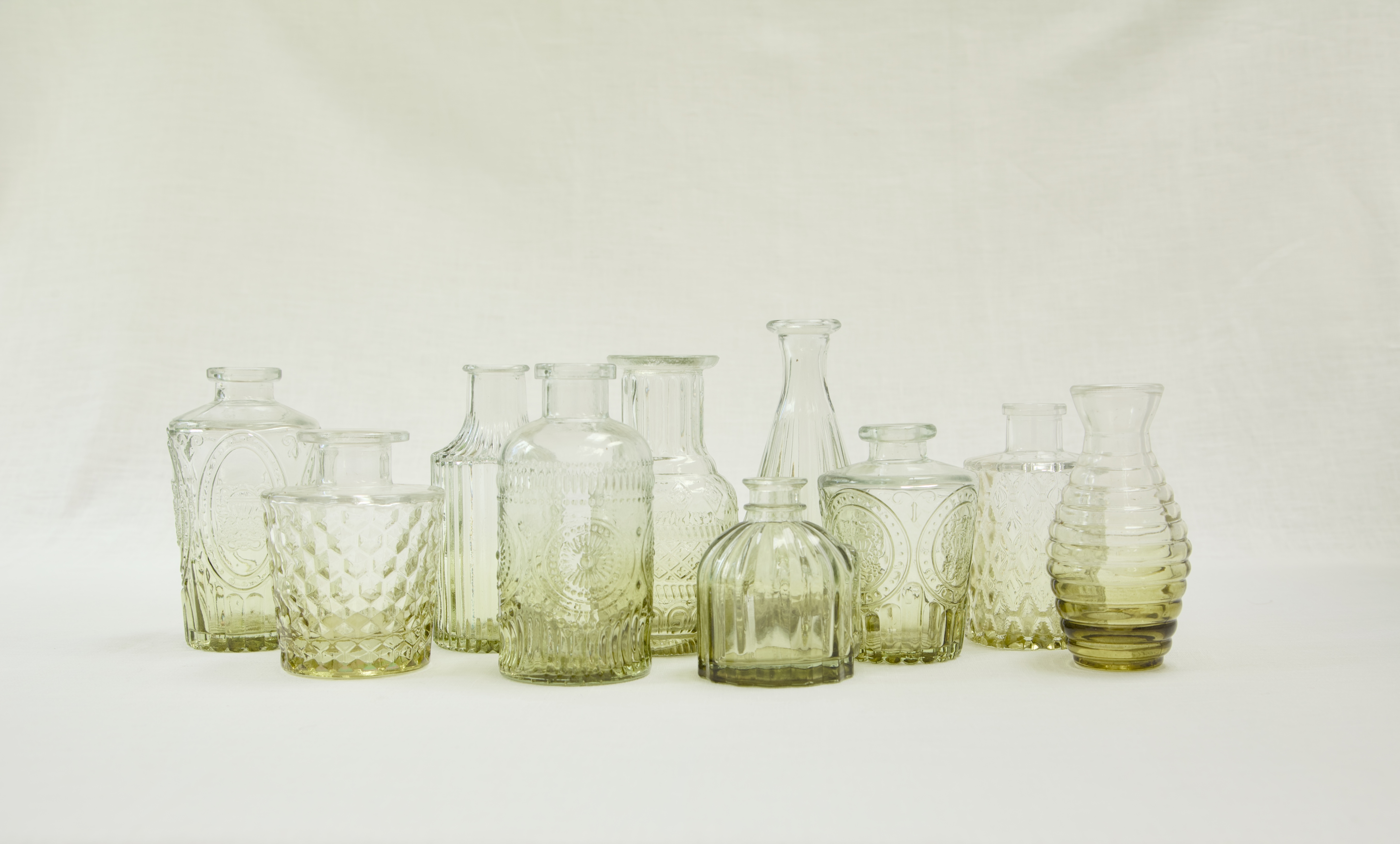 Vintage Sage Green Bud Vases