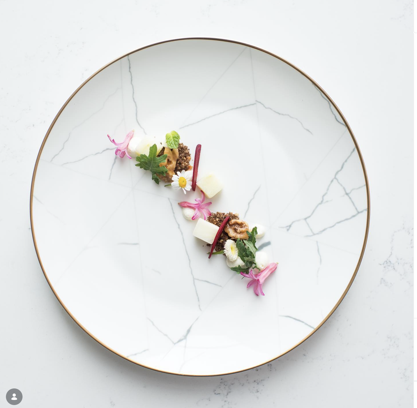 Carrara Marble Dinner Plate