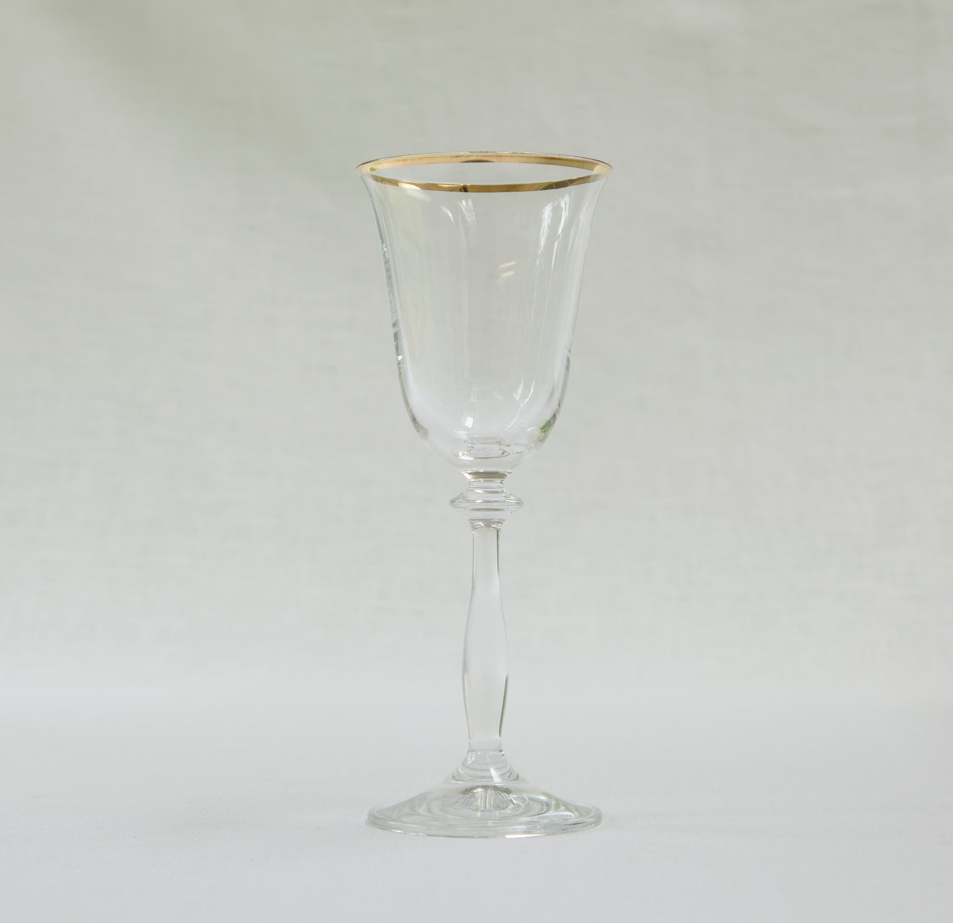 Gold Rimmed White Wine Glass