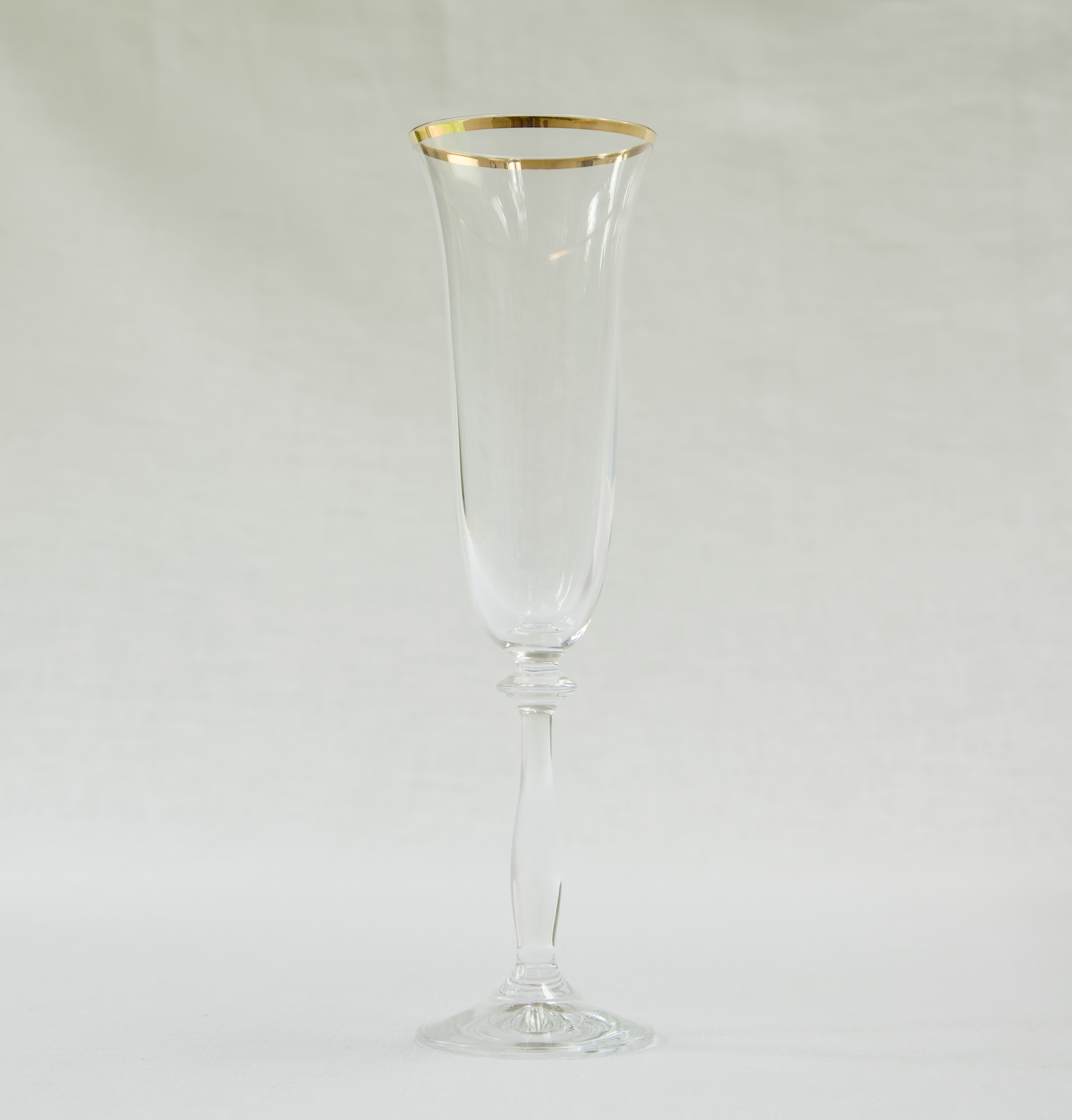 Gold Rimmed Champagne Flute