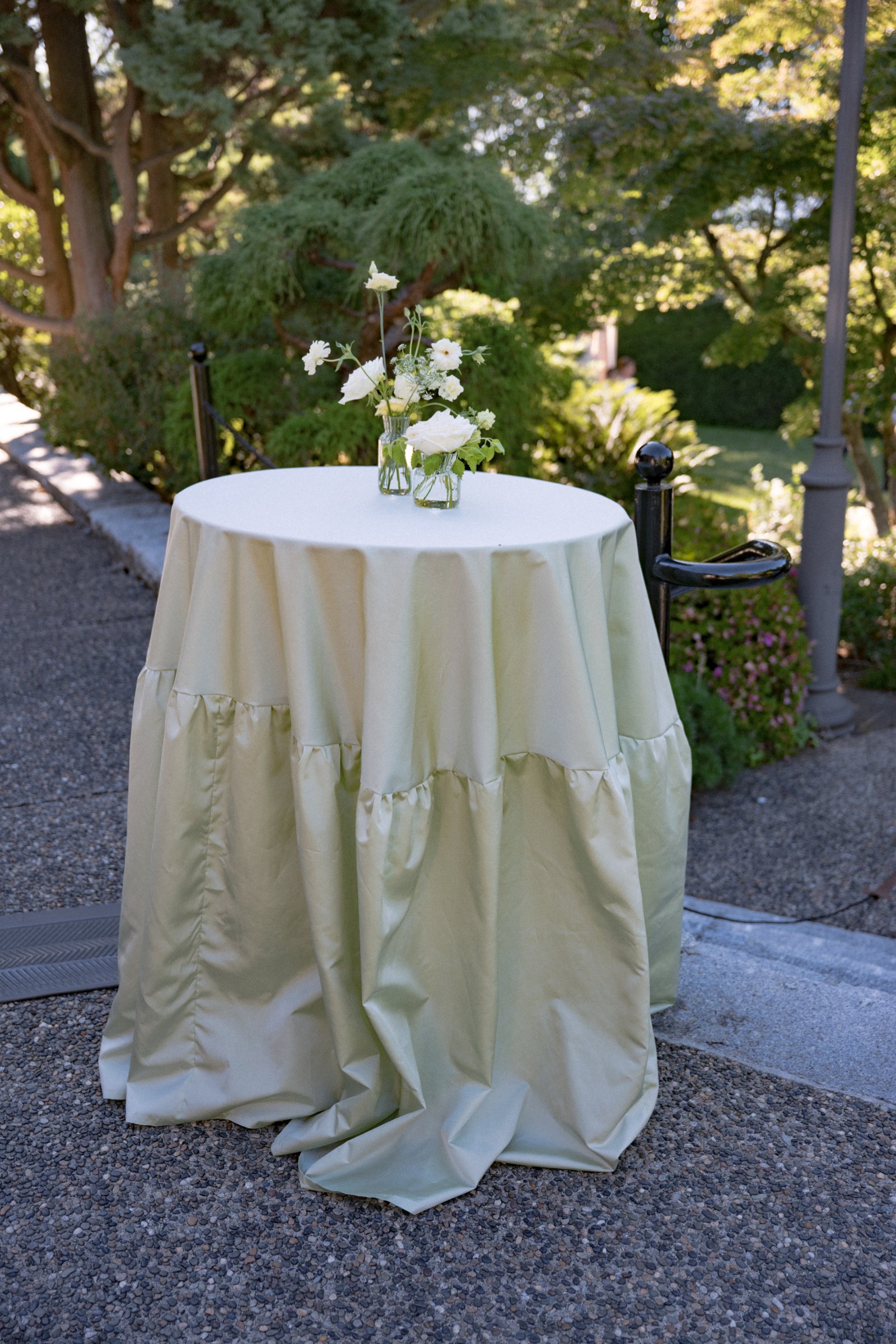 Light Sage Drop Pleat Tablecloth