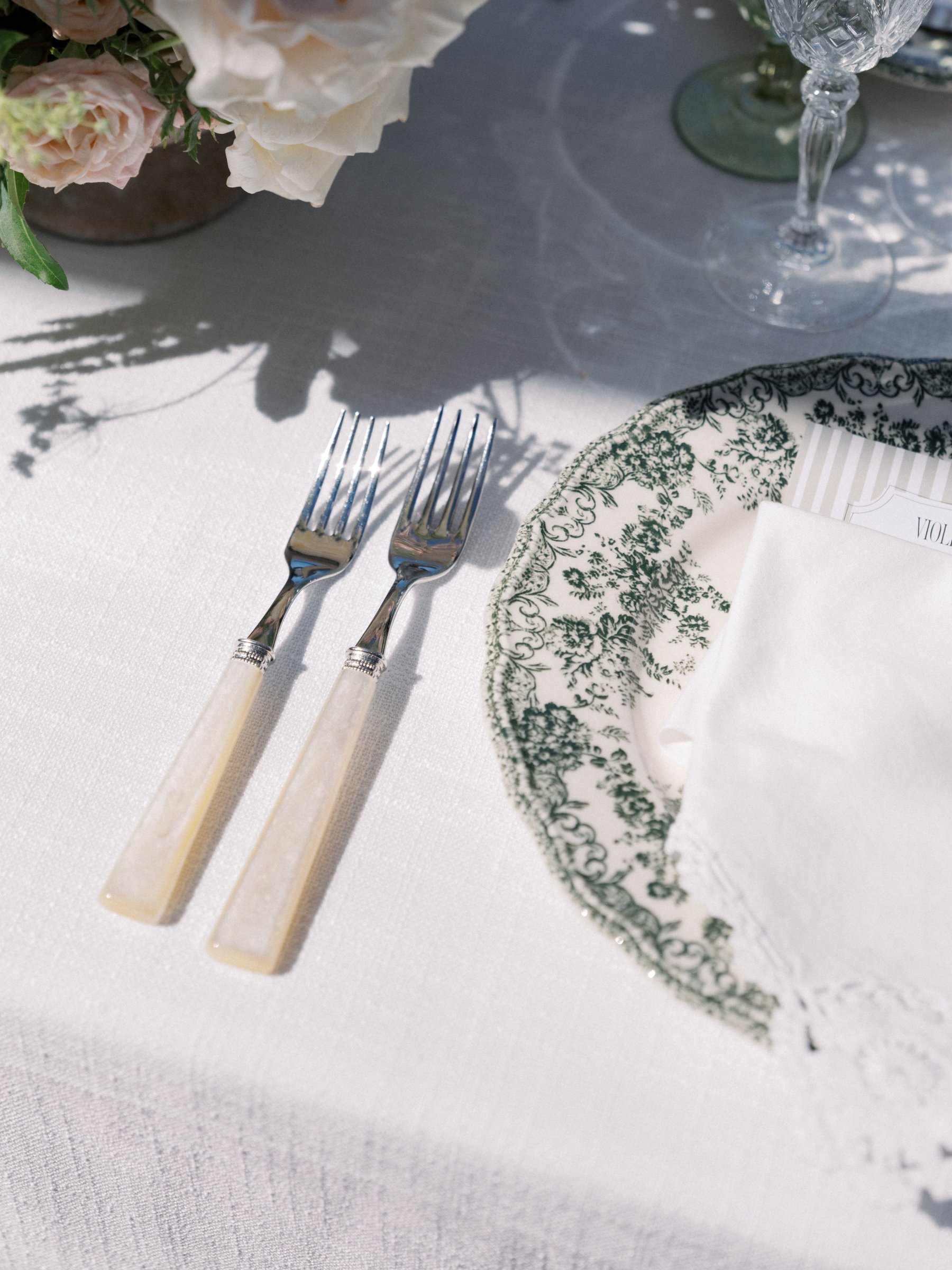 Chloe Green Floral Dinner Plate