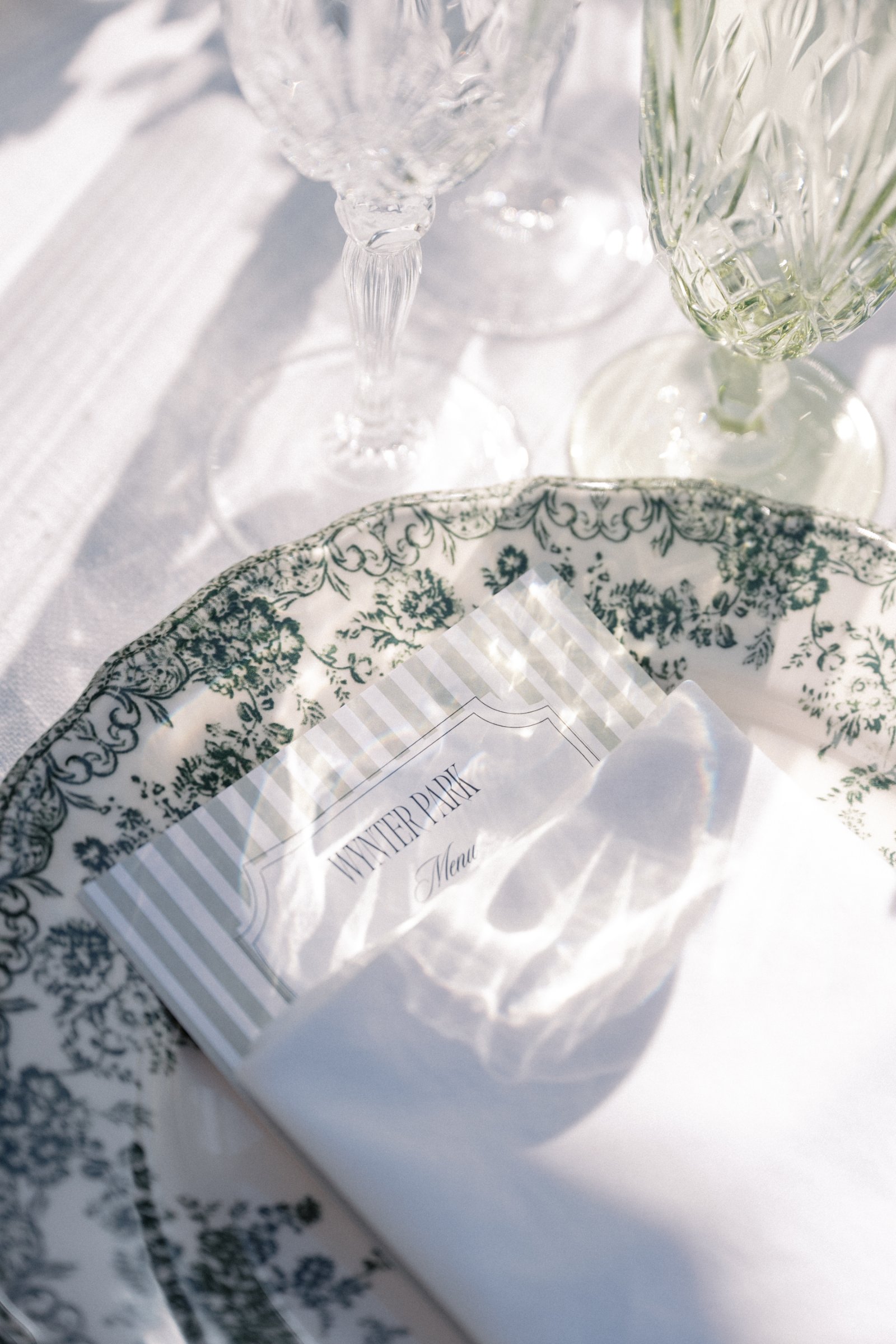 Chloe Green Floral Dinner Plate