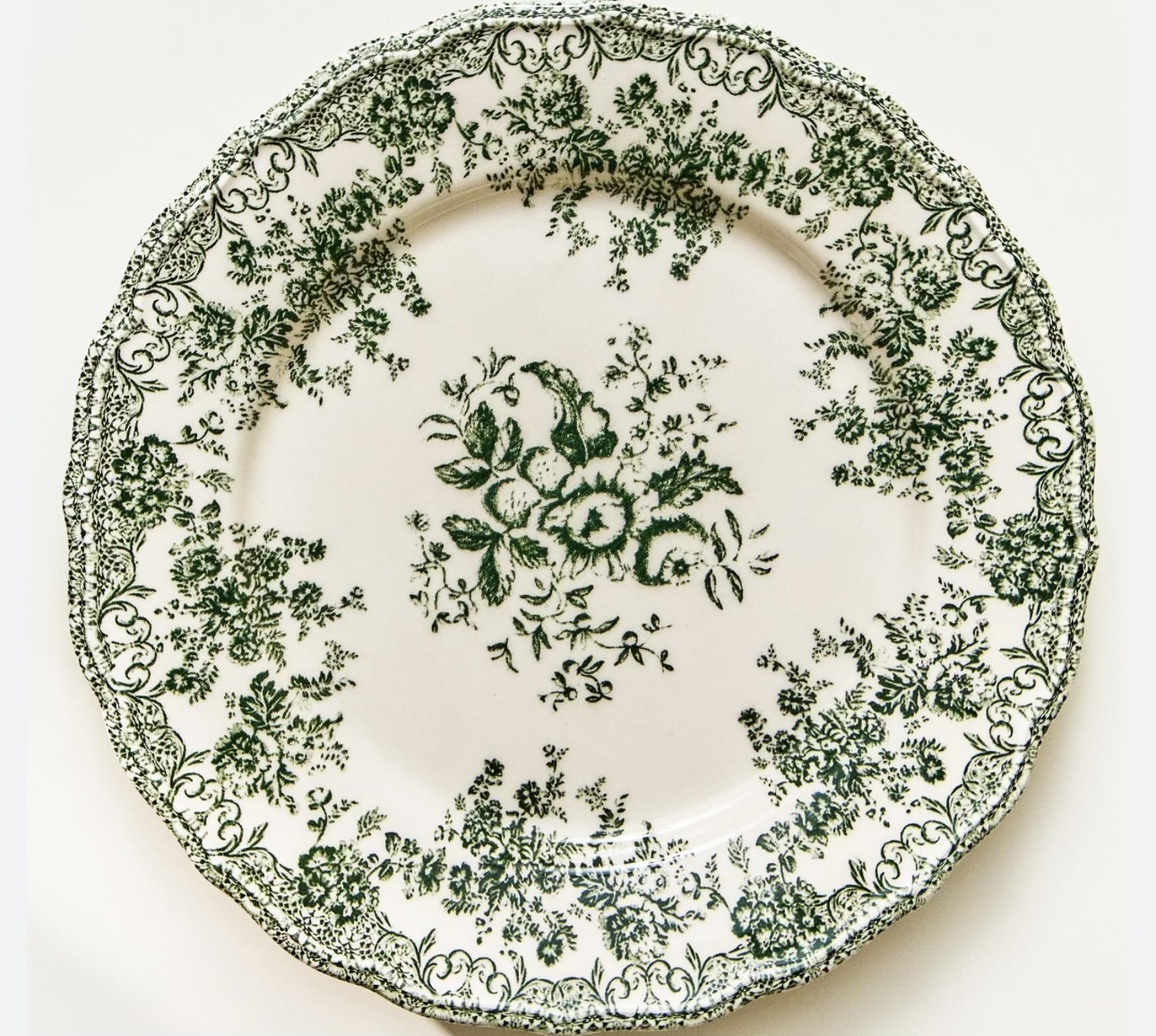 Chloe Green Floral Dinner Plate
