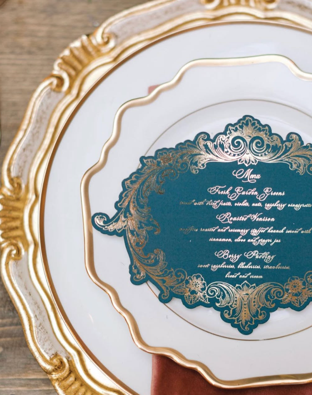 Florentine Cream & Gold Charger Plate